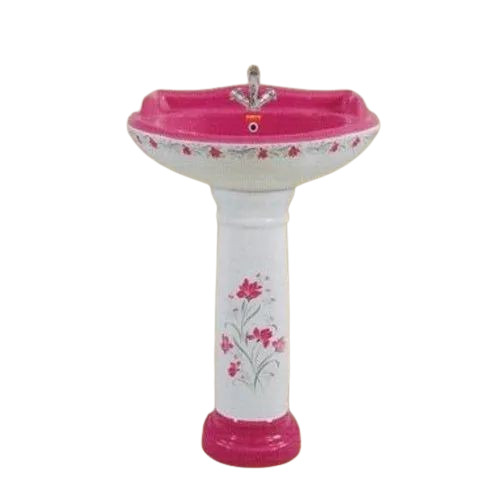 Printed Vitrosa Pedestal Wash Basin