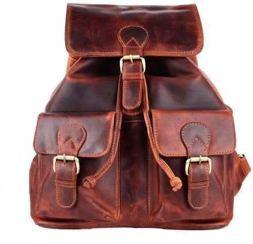 Pure Leather Backpack Bags - Leather, 38x38x11cm, Multiple Colors | Zipper Closure, Water Resistant, Unisex, Durable & Comfortable