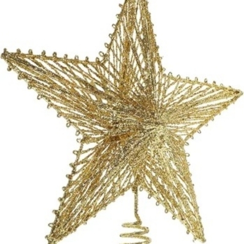 Smizzy Gliter Golden Star Tree Topper