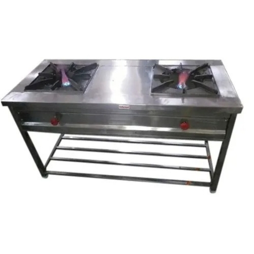 Stainless Steel Two Burner Range - Color: Silver