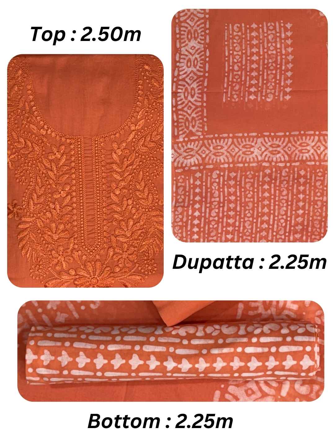 Bombay Batik Handmade Lucknowi Cotton Dress Material - Application: Daily Wear