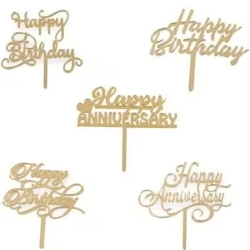 Happy Birthday Swirly Cake Topper