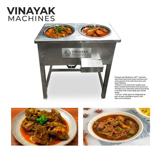 Heavy Duty 2 Pot Electric Bain Marie 1.5Kw Ss Body - Color: Silver