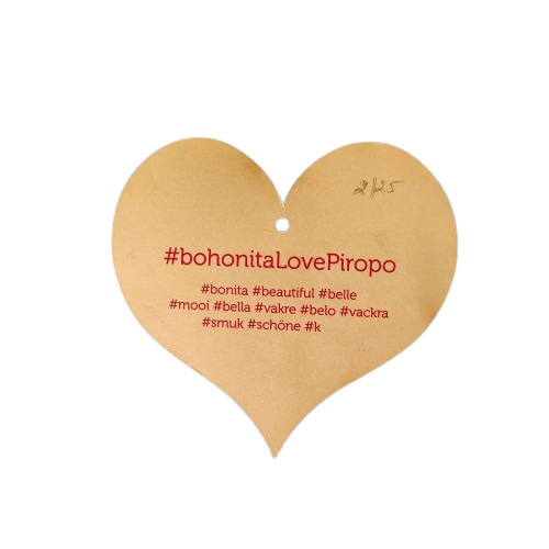 Printed Cardboard Heart Shape Paper Hang Tag
