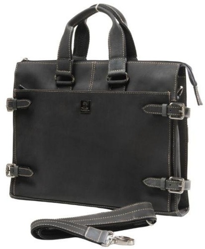 Black Leather Laptop Bag