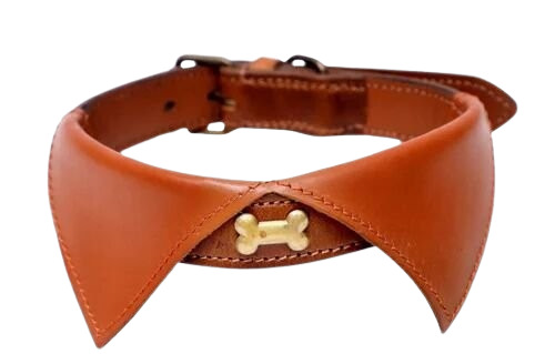Brown Leather Dog Collar
