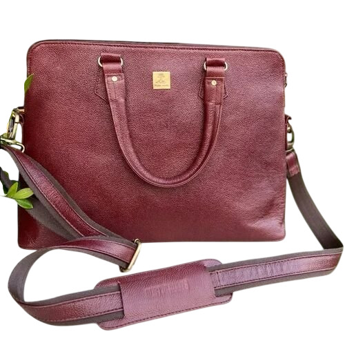 Cherry Leather Laptop Bag