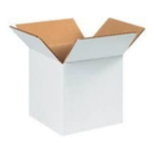 White Corrugated Box - Kraft Paper, Custom Size, Square, White Finish | Lightweight, Durable Strength, Shock Absorbent, Eco Friendly, Recyclable, Printing Friendly, Storage Safe