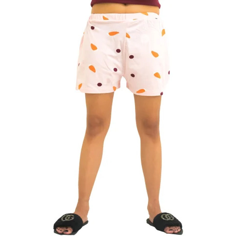 140GSM Ladies Cotton Shorts - Soft Cotton Multicolor | Comfortable Fit Printed Pattern Elastic Waistband