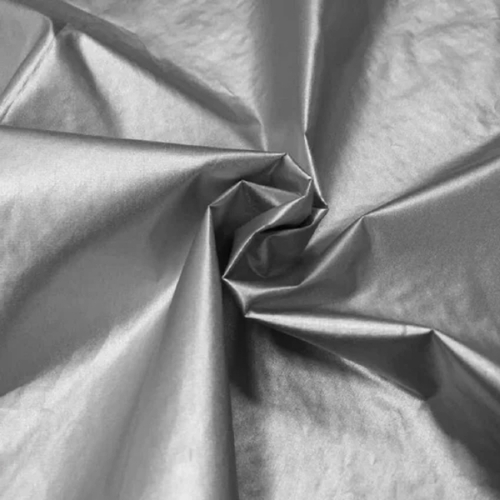 190t Plain Silver Taffeta Fabric