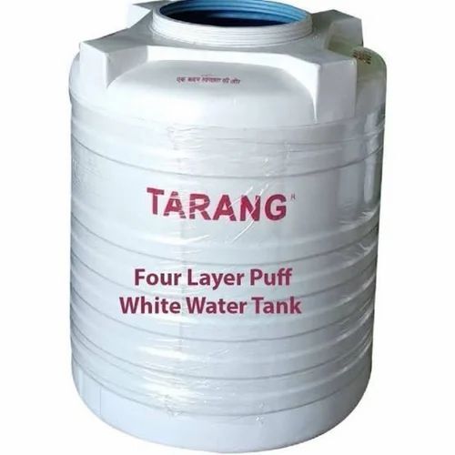 500l Tarang Water Storage Tank - PVC, 500 Ltr, White, Four Layer, Matt Finish, Round Shape, Home Use