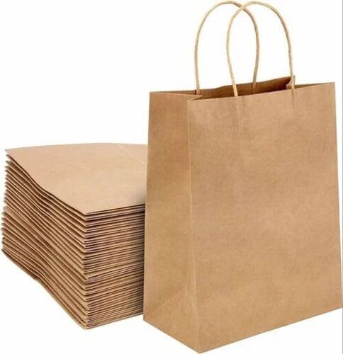 Brown Plain Paper Carry Bag