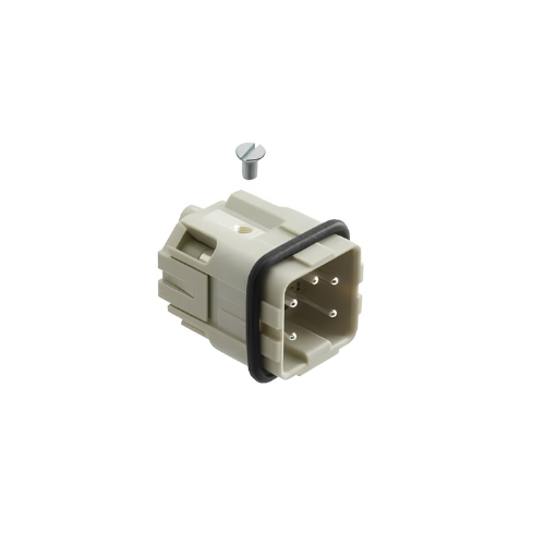Han 4 Pin Screw Terminal Male Insert, 10A, 400V