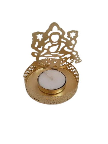 Iron Laxmi Ji Shadow Decorative Diya - Iron, Various Sizes, Golden | Corrosion Resistant, Rust Proof, Durable, Table Top