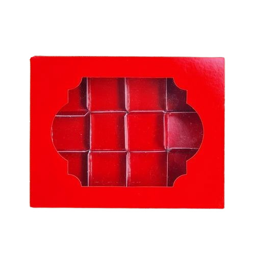 Red Color 12 Cavity Chocolate Boxes