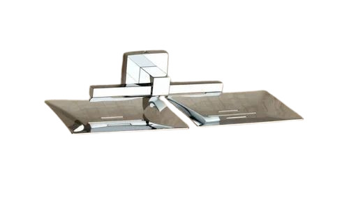Stainless Steel Mirror Finish Square Double Soap Dish