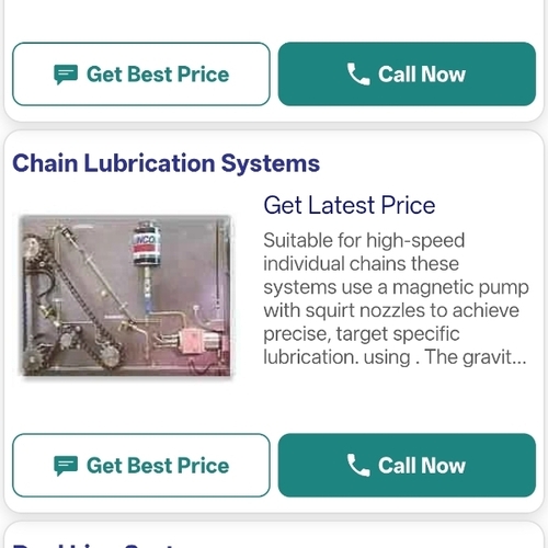 Chain lubrication system