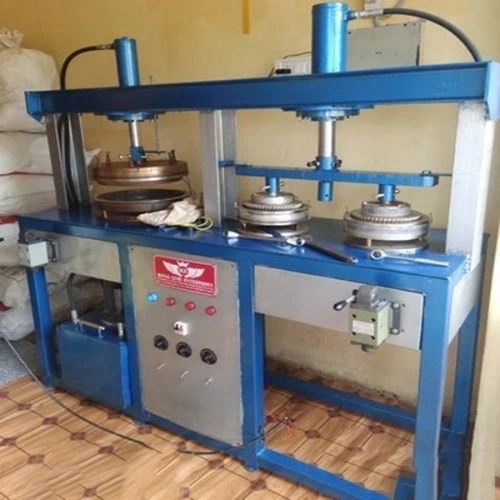 Double head triple dye semi automatic paper plate making machine