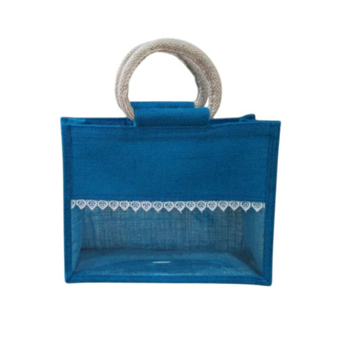 Plain Jute Bag With Window