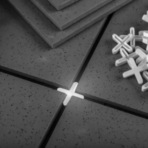 Tile Spacer - PVC, Standard Size, White, Water Repellent, Reusable, Cross Shape, Split Resistant