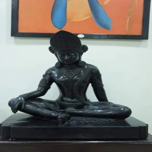 01 Black Marble Stone Buddha Statue