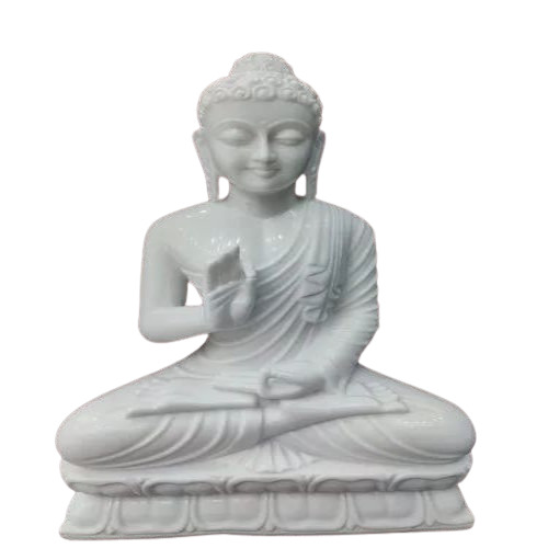 24 Inch Marble Buddha Statue