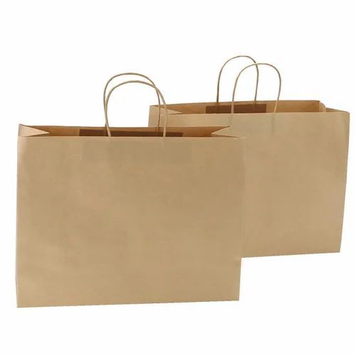 Designer Plain Brown Paper Shopping Bags