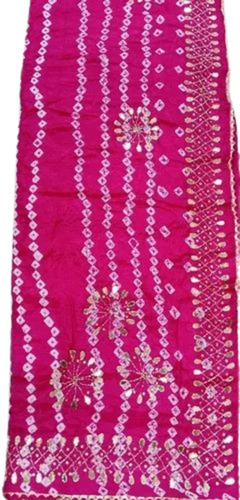 Jaipuri Bandhej Tapeta Silk Saree