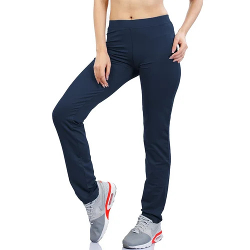 Sports Pants for Women - Polyester, Sizes S-3XL, Black | Slim Fit, Stretchable, Breathable, Lightweight