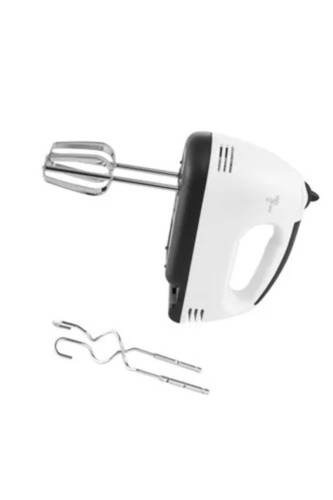 Ss 150w Electric Mixer Beater - Plastic Body, Stainless Steel Blade, White, 150W | Durable, Electric, Home and Hotel Use