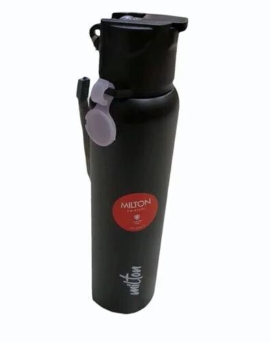 500ml Milton Black Sipper Water Bottle - Plastic, Standard Size, Black | Eco Friendly, Smooth Finish, Water Resistant