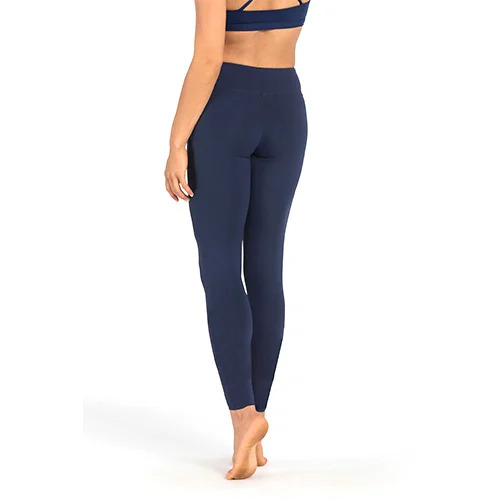 Ladies Navy Blue Plain Ankle Length Legging