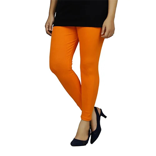 Ladies Orange Ankle Length Legging
