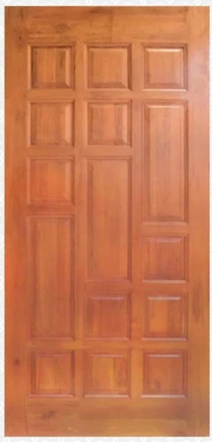 Polished Teak Wooden Panel Door
