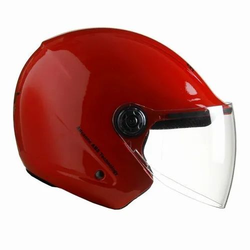 Red Open Face Abs Bike Helmet