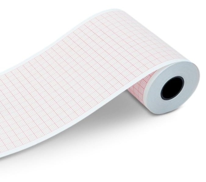 3 Ch Ecg Paper 80Mm*20Mtr - Color: Red