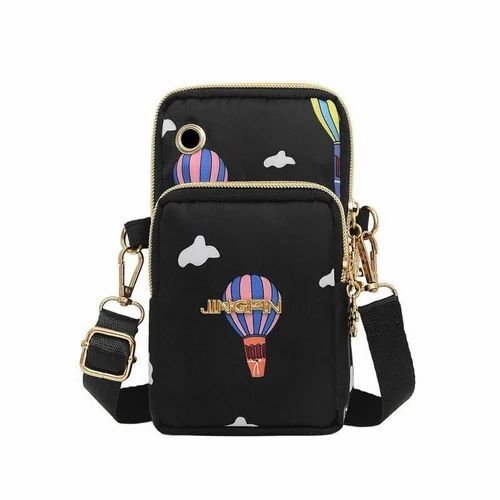 Crossbody Sling Bag - Polyester, 7"x4"x2.5", Multiple Colors | Durable, Fine Finished, Zipper Closure, Shoulder Handle