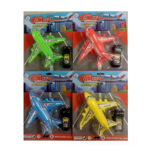 Kids Plastic Plane Toys - PP Plastic, Multicolor, Battery Powered | Durable Manual Aero Plane