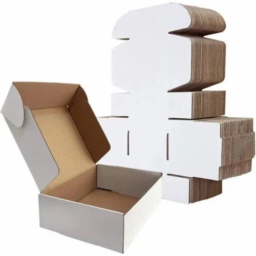 Plain White Corrugated Packaging Box