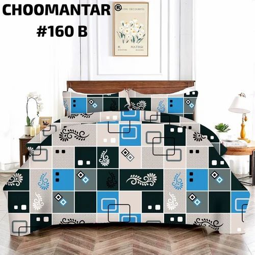 Printed Polycotton Bed Sheet By Tirumurti Textiles
