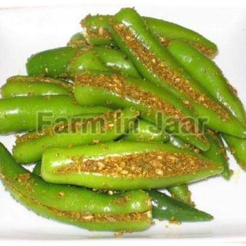 Stuffed Green Chilli Pickle