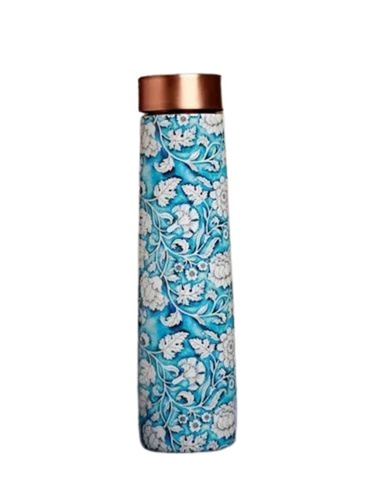 1 Litre Printed Copper Water Bottle