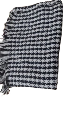 Black And White Woolen Men Muffler