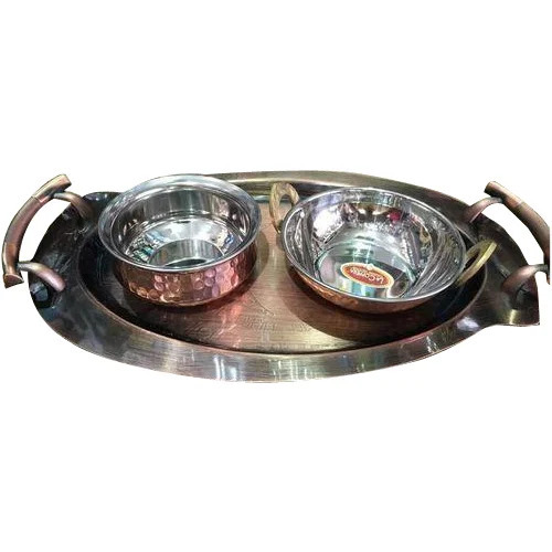 Copper Serving Tray Set