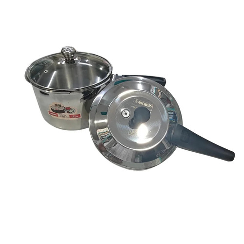 Glass Lid Triply Pressure Cooker