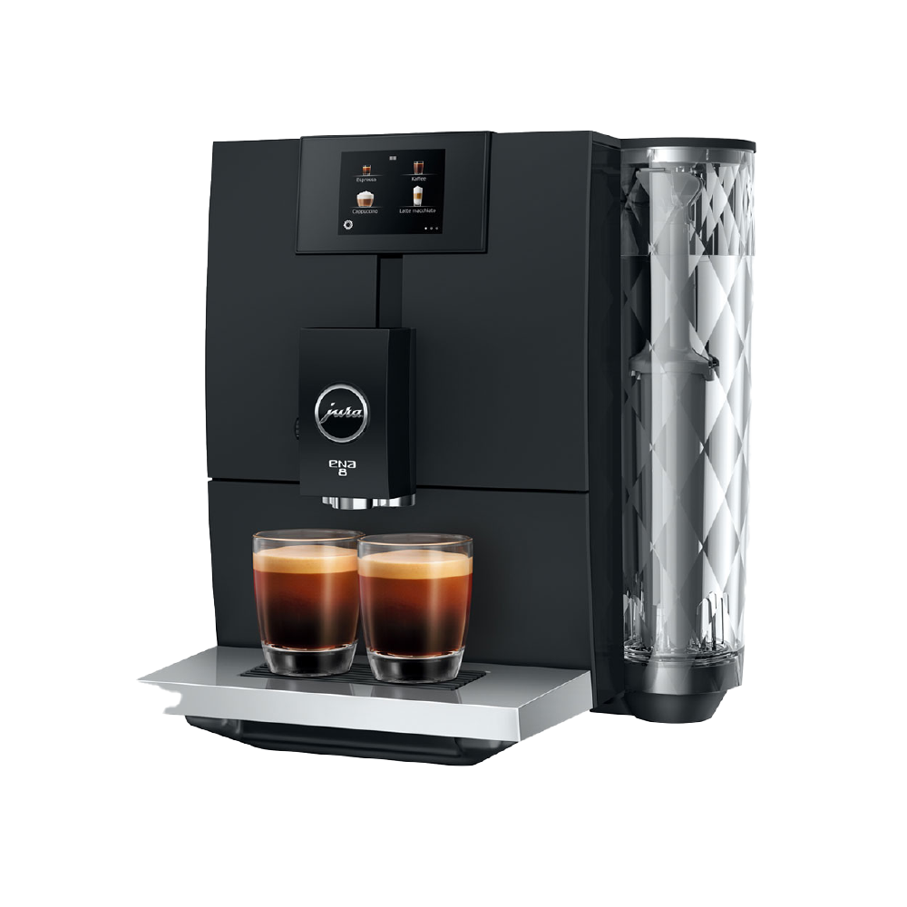 Jura Ena 8 Automatic Coffee Machine - Color: Metropolitian Black / Nordic White