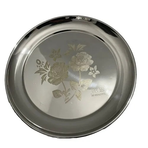 Stainless Steel Rajbhog Plate