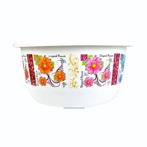 White Printed Ppcp Tubs - Color: Multicolor