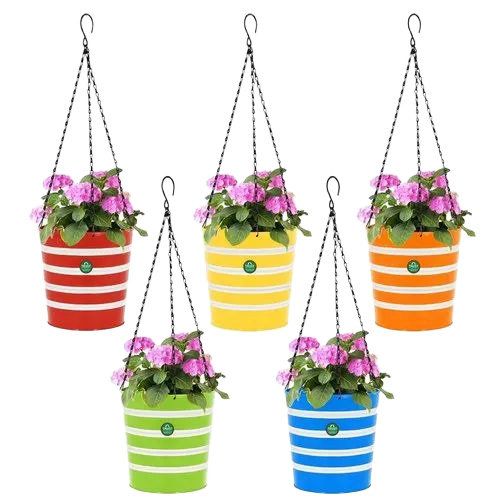 Blue Plastic Hanging Pot