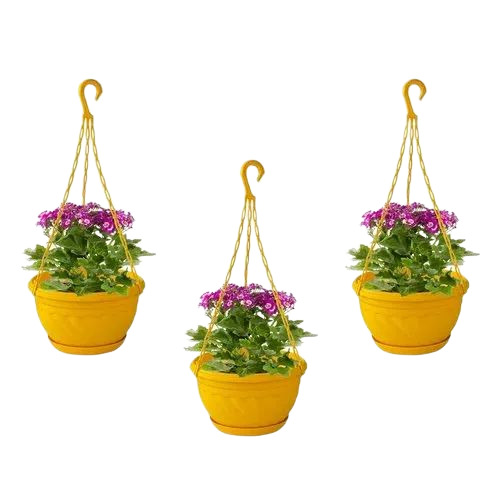 Coloured Plastic Hanging Pots